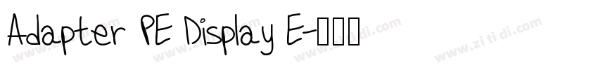 Adapter PE Display E字体转换